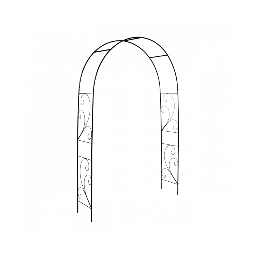 Esschert Design - Arche pour roses - L 37 x l 152 x H 217,5 cm - Décors volutes - Nichoir pour oiseaux du ciel