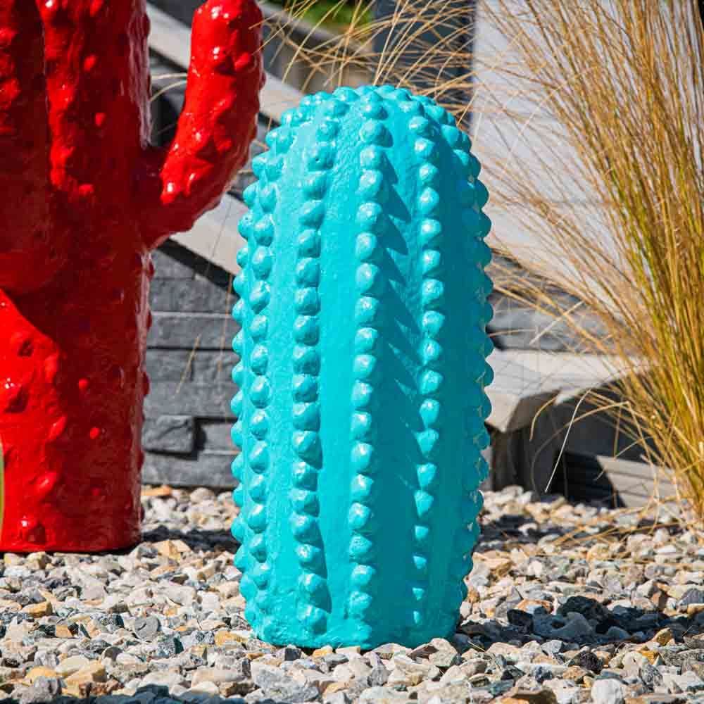 Wanda Collection - statue cactus jardin deco bleu 30 m - Petite déco d'exterieur