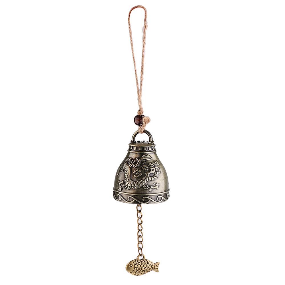 marque generique - carillon de vent en métal vintage suspendus bell pour la décoration de voiture de maison dragon - Petite déco d'exterieur