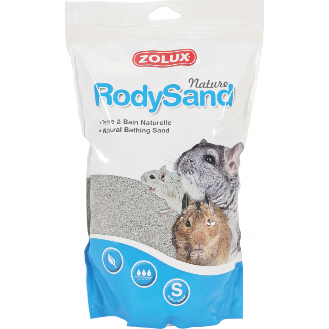 Zolux - Terre à bain pour chichillas Rody sand 2L - Soin et hygiène rongeur