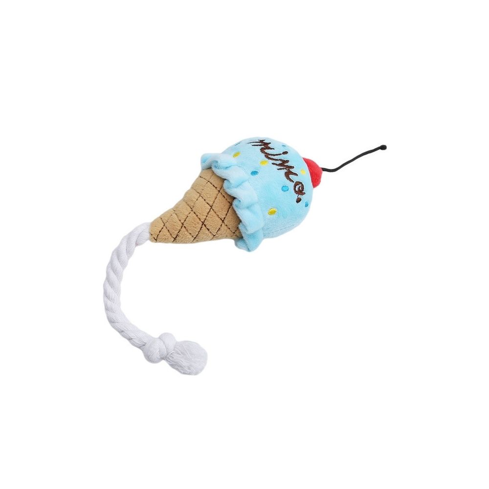 Wewoo - Jouet pour 2 PCS chien peluche Squeak chat à mâcher jouer de la crème glacée Jouets bleu - Jouet pour chien