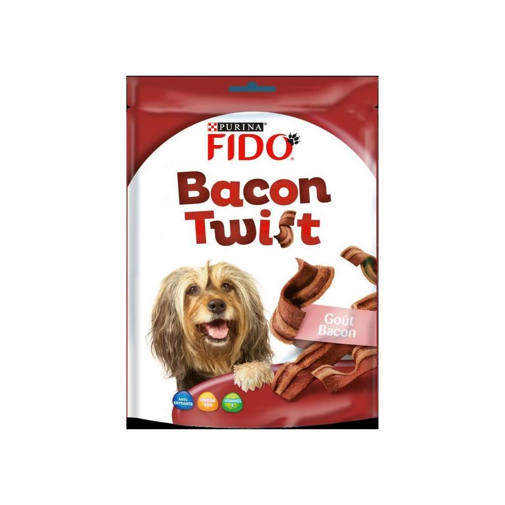 Fido - FIDO Friandises Bacon Twist - pour chien - 120g - Friandise pour chien