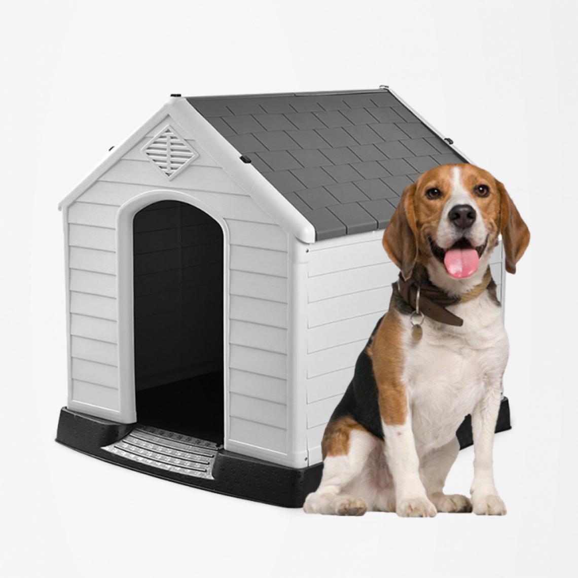 Bella Pet - Niche pour chiens de taille moyenne en plastique extérieur et intérieur Ruby - Niche pour chien
