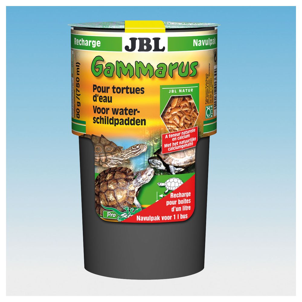JBL - Nourriture Gammarus en Recharge pour Tortue d'Eau - JBL - 80g - Alimentation reptile