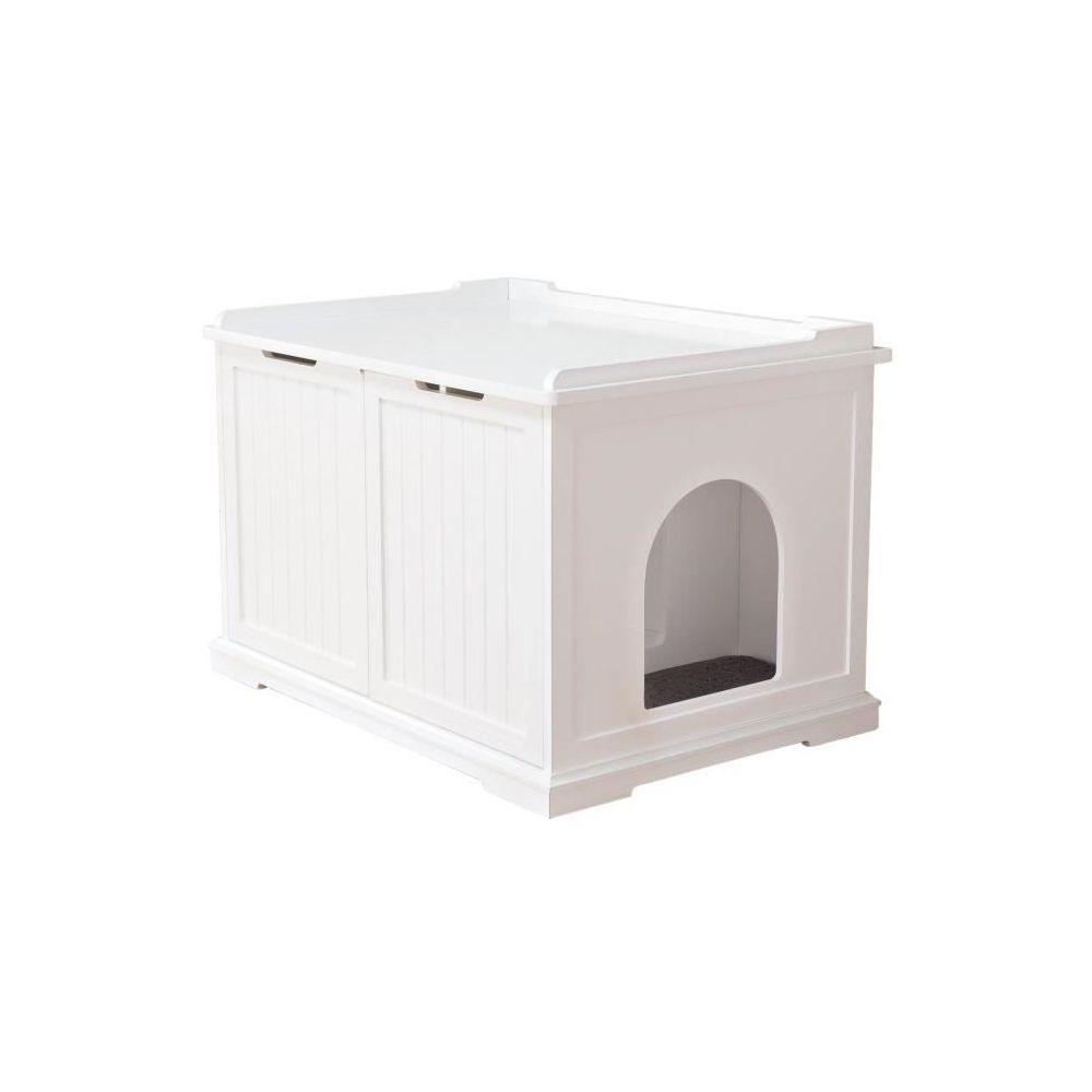 Trixie - TRIXIE Cabine de toilette - 75 x 51 x 53 cm - Blanc - Pour chat - Hygiène et soin pour chien