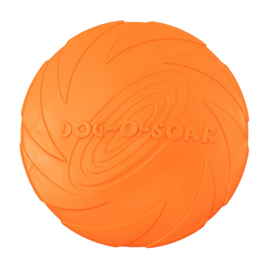marque generique - Le Chien Interactif De Plaque De Vol De Plage D'été En Caoutchouc Mou Joue L'orange 22cm - Jouet pour chien