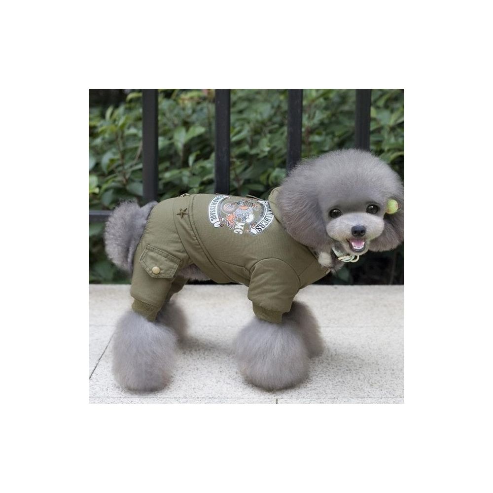 Wewoo - Vêtements pour chiens de compagnie d'hiver manteau de coton chaud chientaille M vert - Vêtement pour chien
