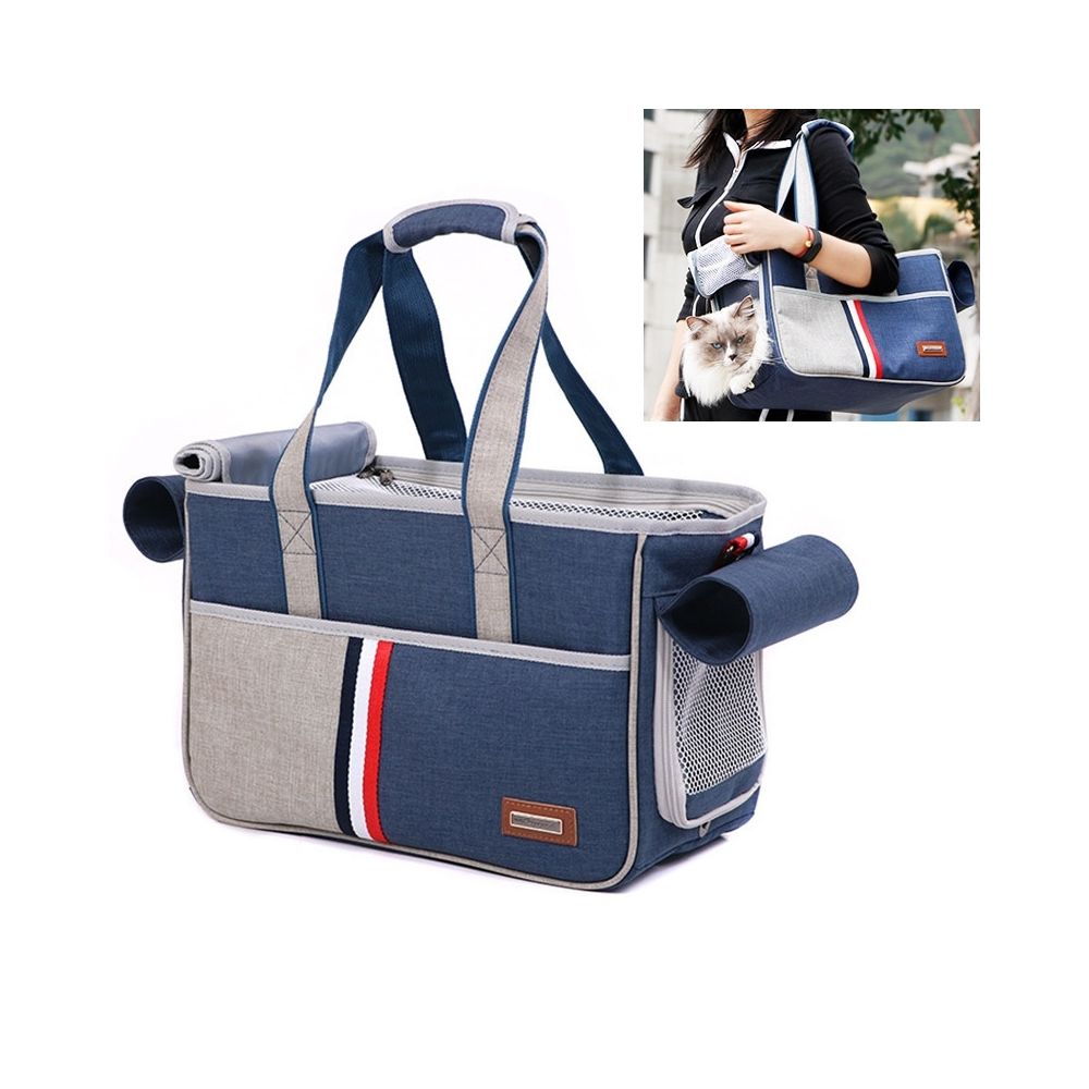 Wewoo - DODOPET Outdoor Portable Oxford Tissu Chat Chien Pet Carrier Bag Sac à main à bandoulièreTaille 29 x 20 x 51 cm Bleu - Equipement de transport pour chat
