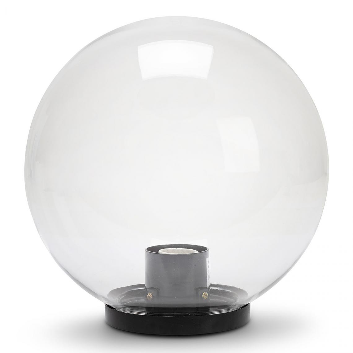 Velamp - Sphère d'extérieur en PMMA, 400mm, E27, transparente - Spot, projecteur