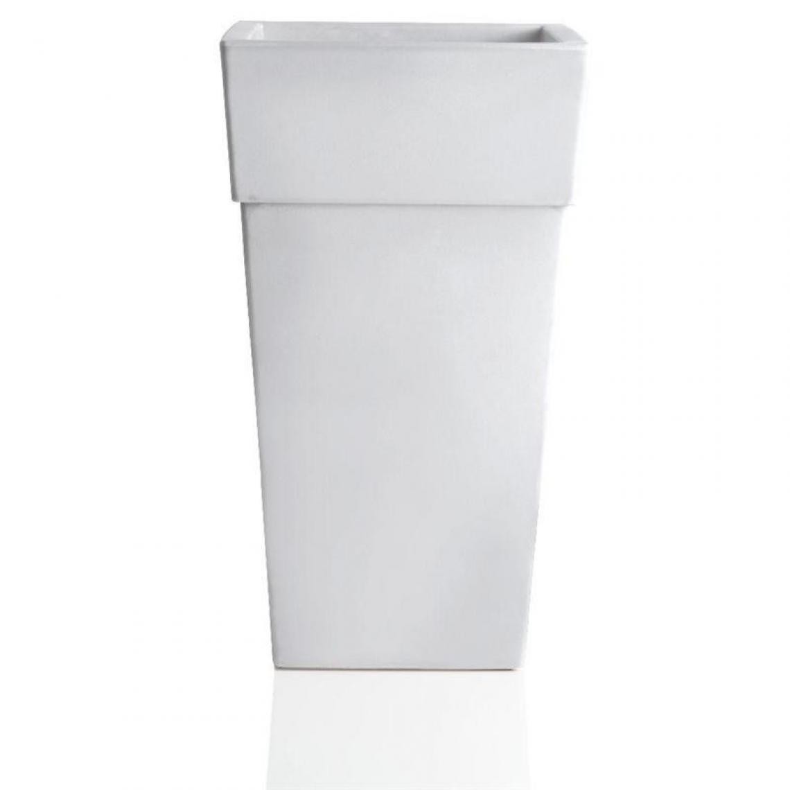 Ac-Deco - Vase pour fleurs - H 87.5 cm - Blanc - Poterie, bac à fleurs