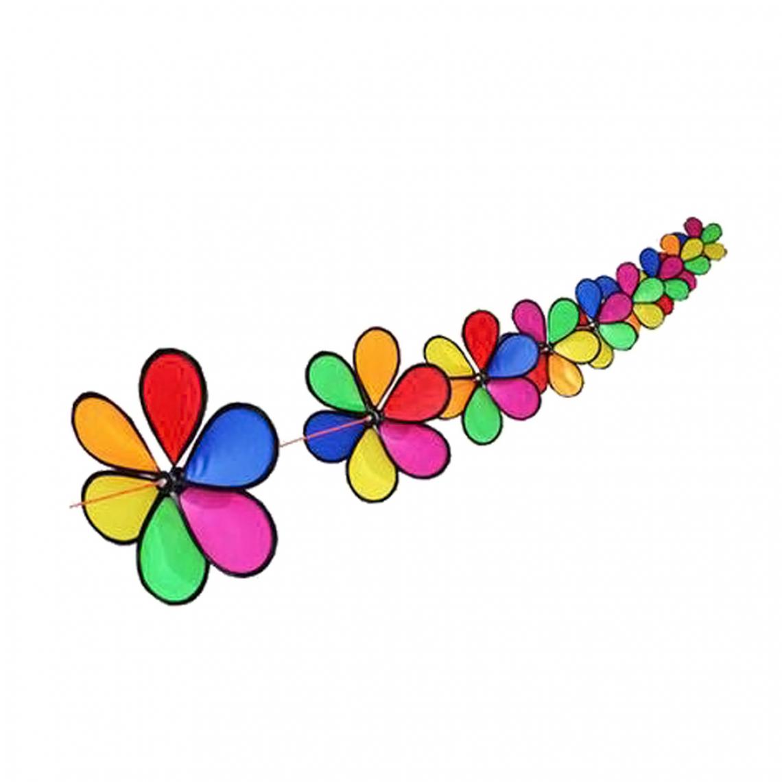 marque generique - 8 pièces de fleurs en arc-en-ciel fil de fer fil de filature décoration de jardin - Petite déco d'exterieur