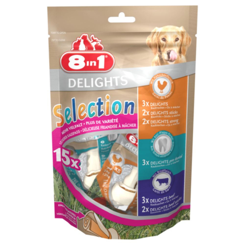 8In1 - Friandises Selection Delights Value Bag pour Chien - 8in1 - x15 - Friandise pour chien