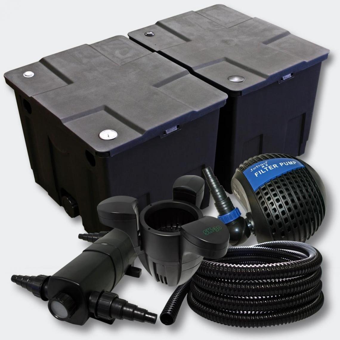 Helloshop26 - Kit de filtration de bassin 60000l Stérilisateur 18 Watts Pompe Skimmer 4216497 - Bassin poissons