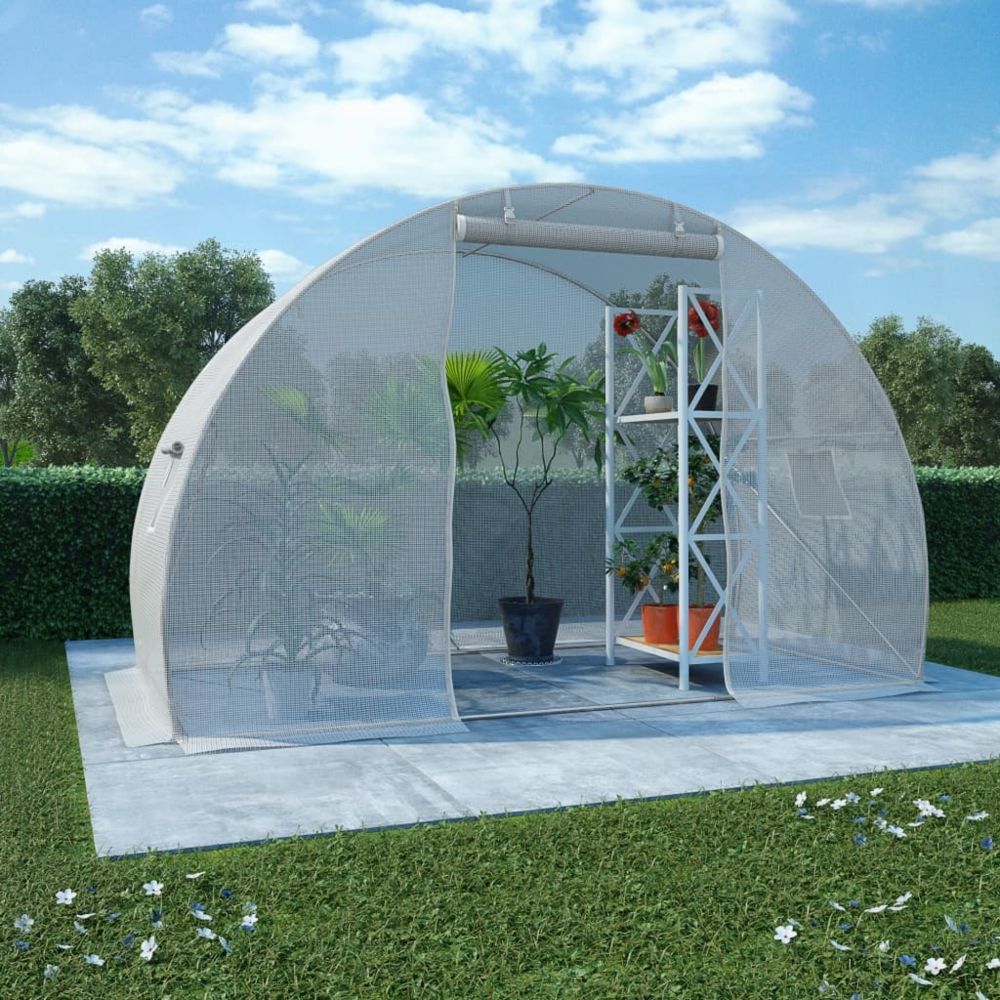 marque generique - Distingué Jardinage selection Thimphou Serre avec fondation en acier 4,5 m² 300 x 150 x 200 cm - Serres en verre
