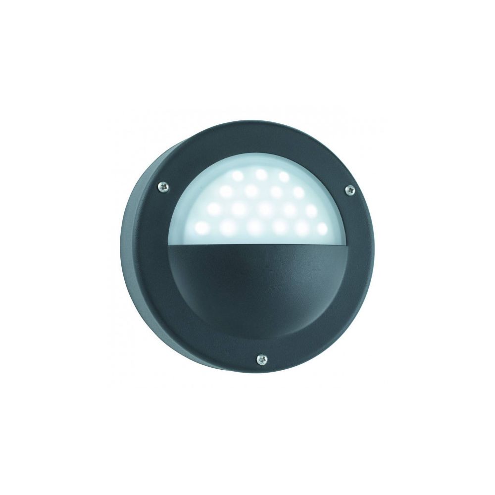 Searchlight - Applique ronde Led Outdoor, en aluminium et verre, noir - Applique, hublot