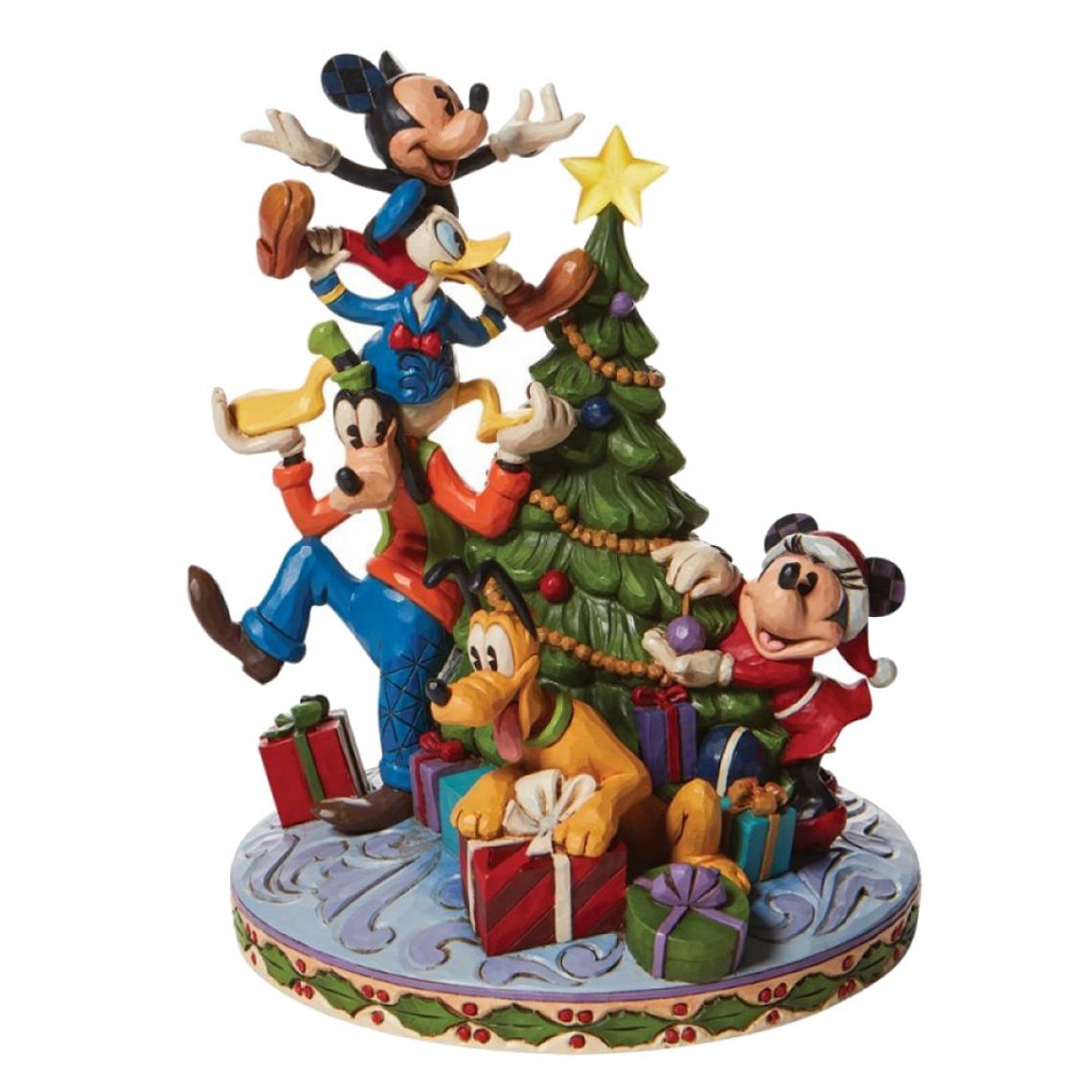 Enesco - Statuette de Collection Goofy, Donald, Mickey, Minnie et Pluto - Petite déco d'exterieur