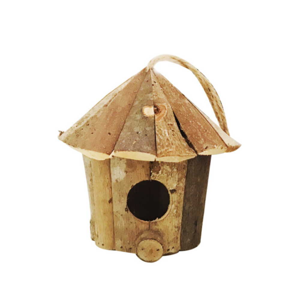 Nw 1776 - Maison d'oiseau en bois, nid fait main, nichoir intérieur de jardin - Nichoir pour oiseaux du ciel