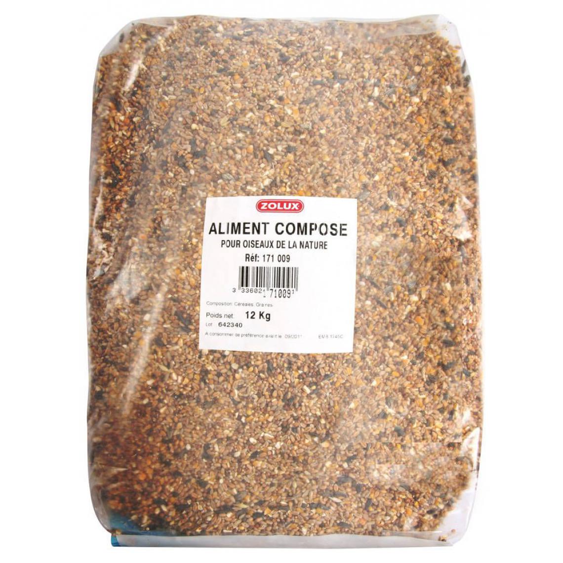 Zolux - Sac de graines mélange pour oiseaux du jardin 12kg - Alimentation pour oiseaux du ciel