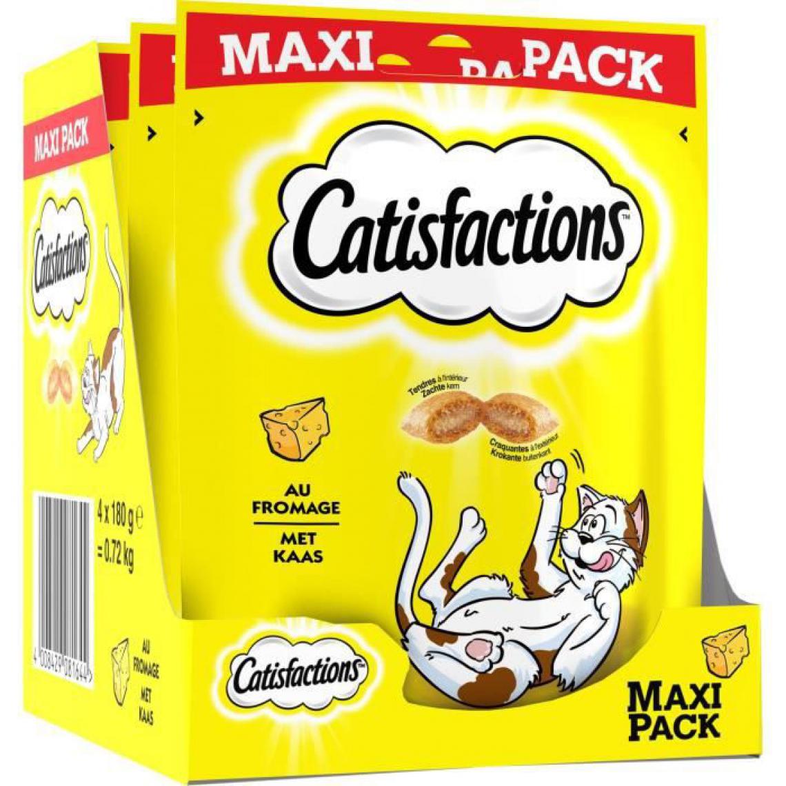 Catisfactions - MAXI Friandises au fromage 180 g (x4) - Friandise pour chat