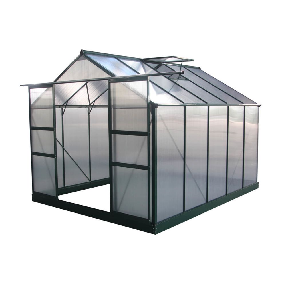 Habitat Et Jardin - Serre jardin polycarbonate Dahlia Vert Sapin 7,67 m² - Serres en verre