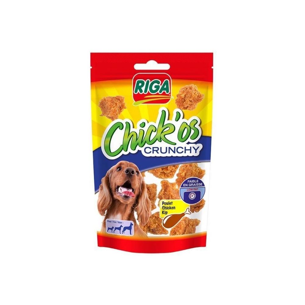 Riga - RIGA Chick'os Crunchy Friandises pour chien - Sachet 100 g - Friandise pour chien