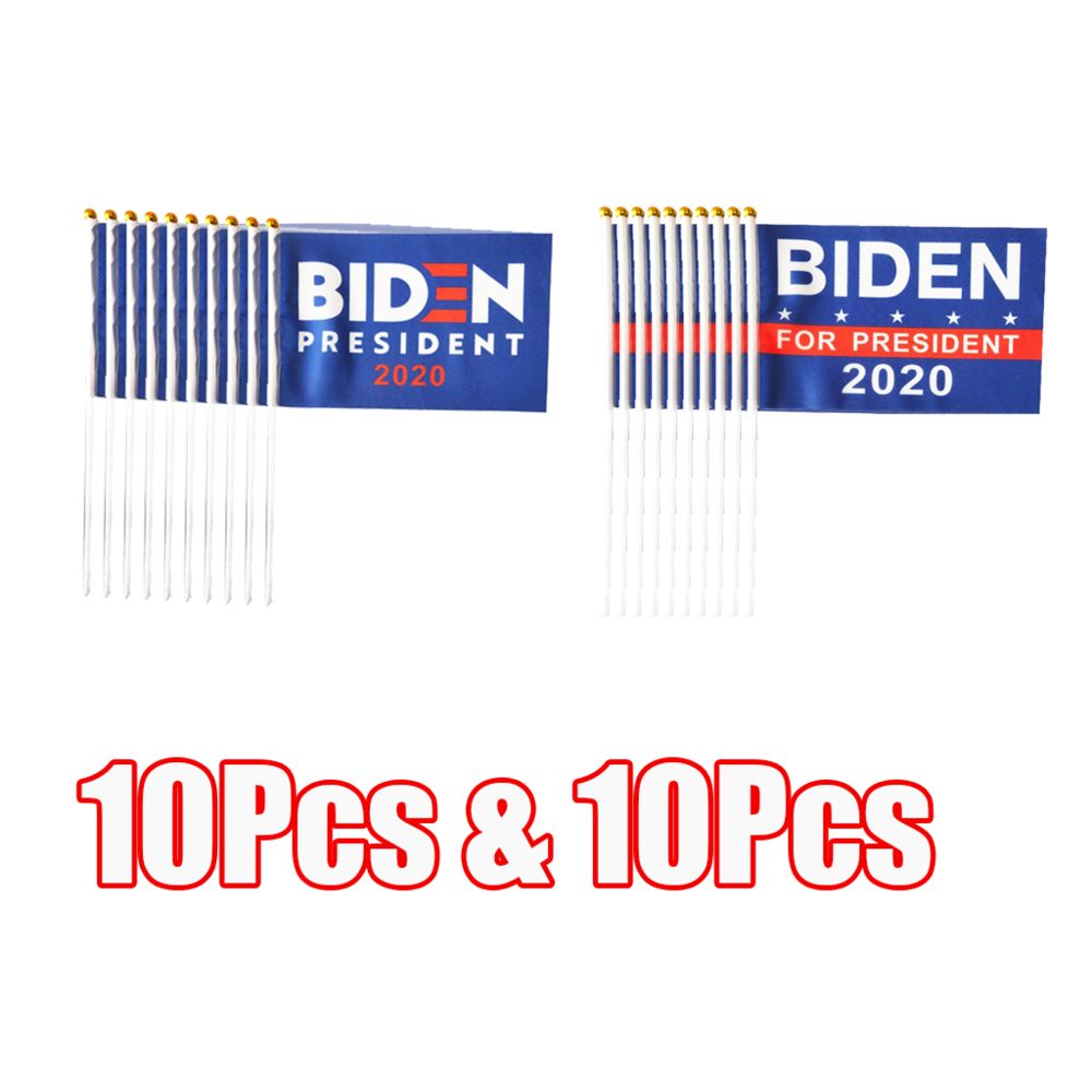 marque generique - 20pcs Joe Biden 2020 Drapeaux à La Main Bannières Drapeaux De Jardin Jardin Voiture Décor Drapeaux - Petite déco d'exterieur