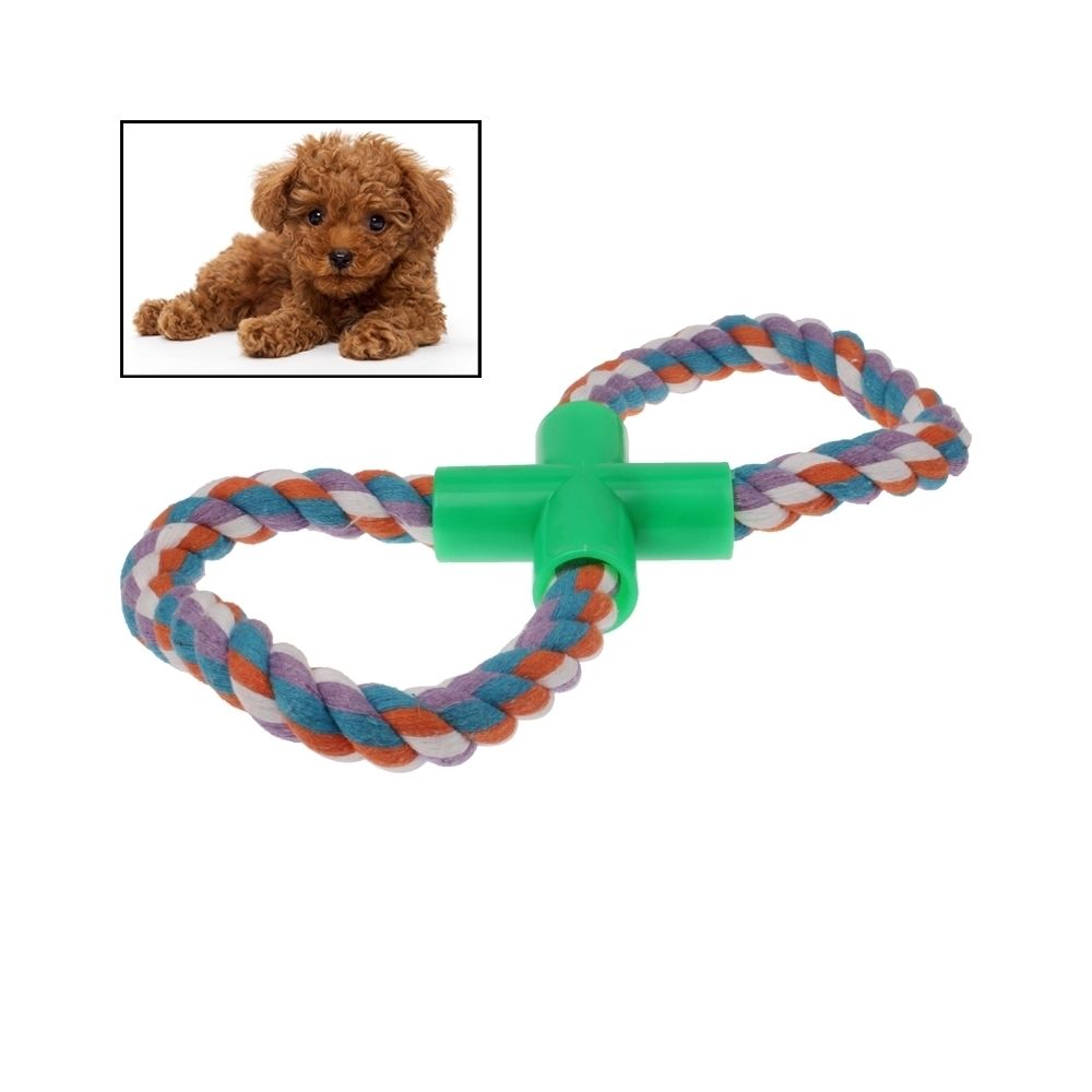 Wewoo - Jouet pour Animaux de remorqueur de mâchoire de chiot de corde de noeud de coton de forme de 8, livraison aléatoire de couleur - Jouet pour chien
