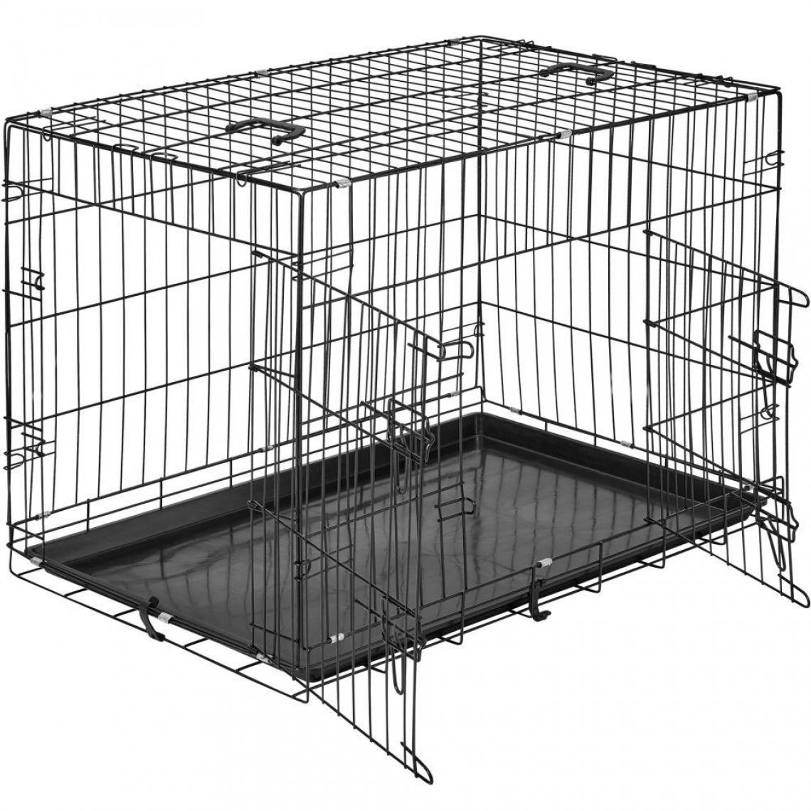 Helloshop26 - Cage de transport chien acier 89 x 58 x 65 cm 3708143 - Equipement de transport pour chat