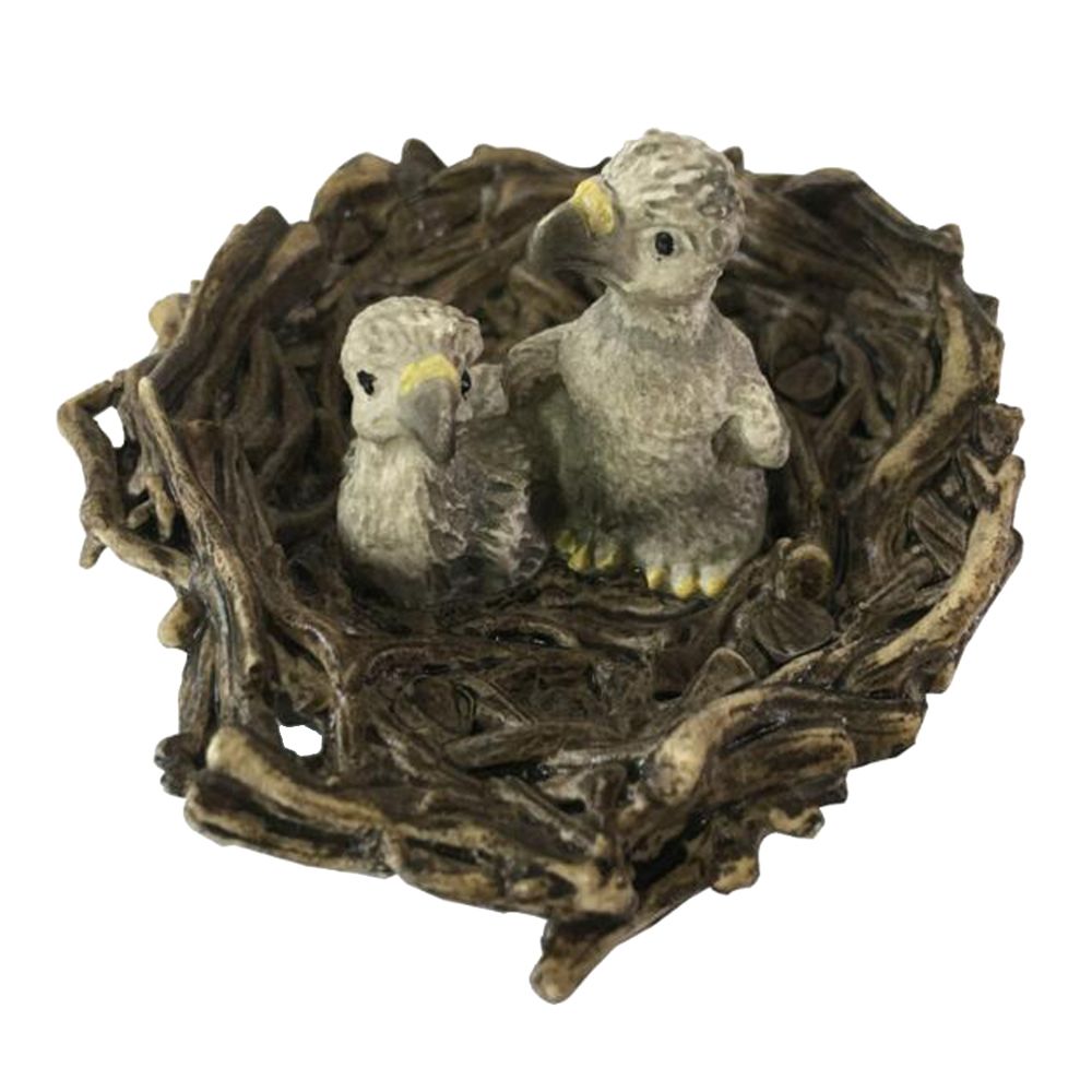 marque generique - miniature animaux oiseaux modèle figurine statue scupltue jouet oiseaux avec nid - Petite déco d'exterieur