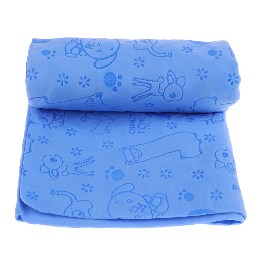 marque generique - Serviette de bain pour animaux de compagnie ultra-absorbante pour petits, moyens et grands chiens et chats bleu - Hygiène et soin pour chat