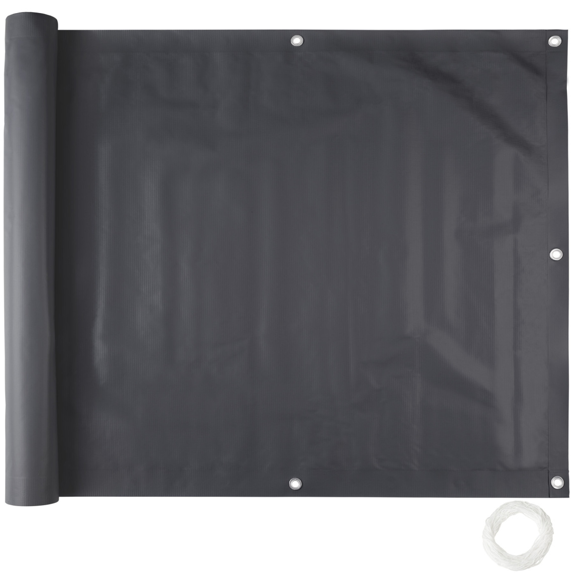 Tectake - Brise vue PVC pour balcon, version 1 - noir - 75 cm - Claustras
