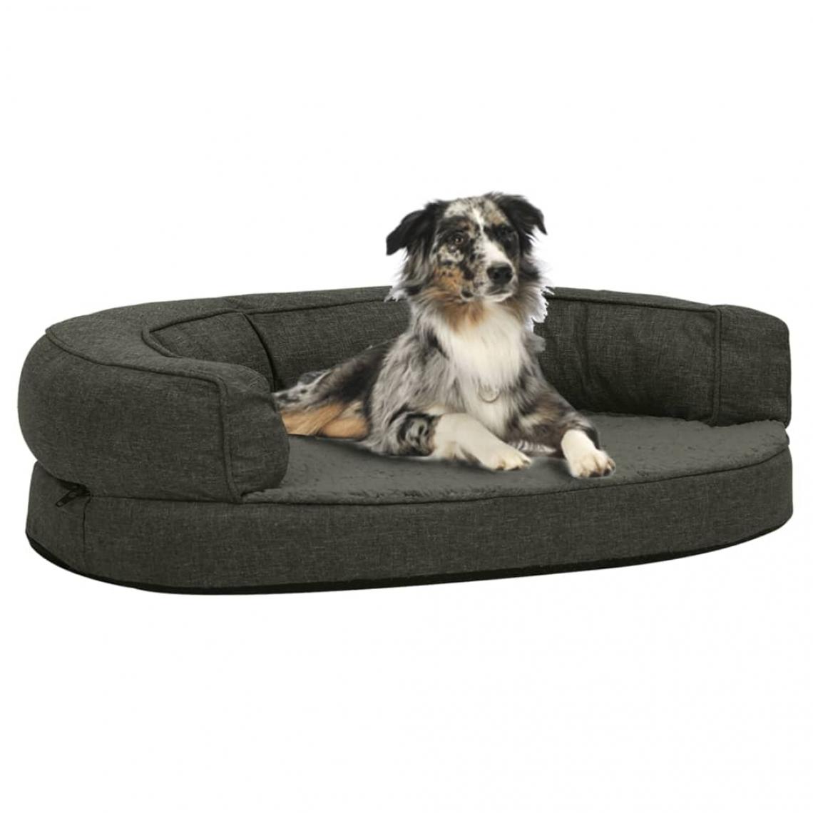 Vidaxl - vidaXL Matelas de lit ergonomique pour chien 90x64 cm Aspect de lin - Equipement de transport pour chat