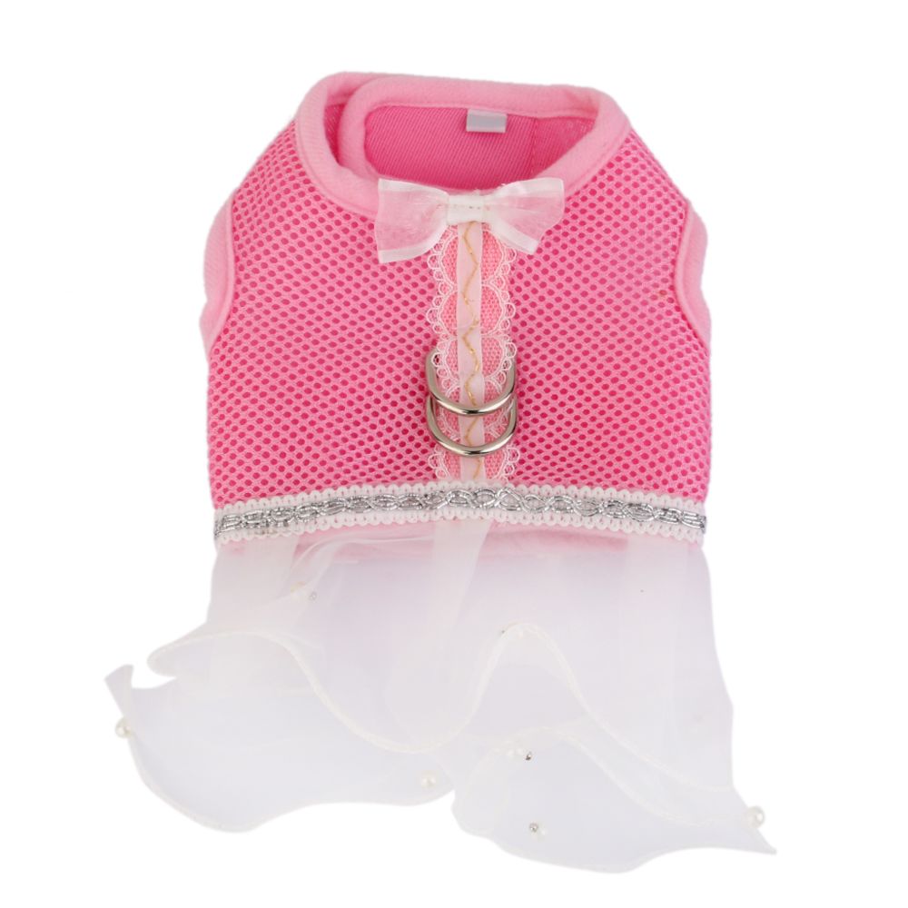 marque generique - Robe De Princesse Conception Chien Maille Harnais Vêtements Vêtements Rose Taille S - Equipement de transport pour rongeur