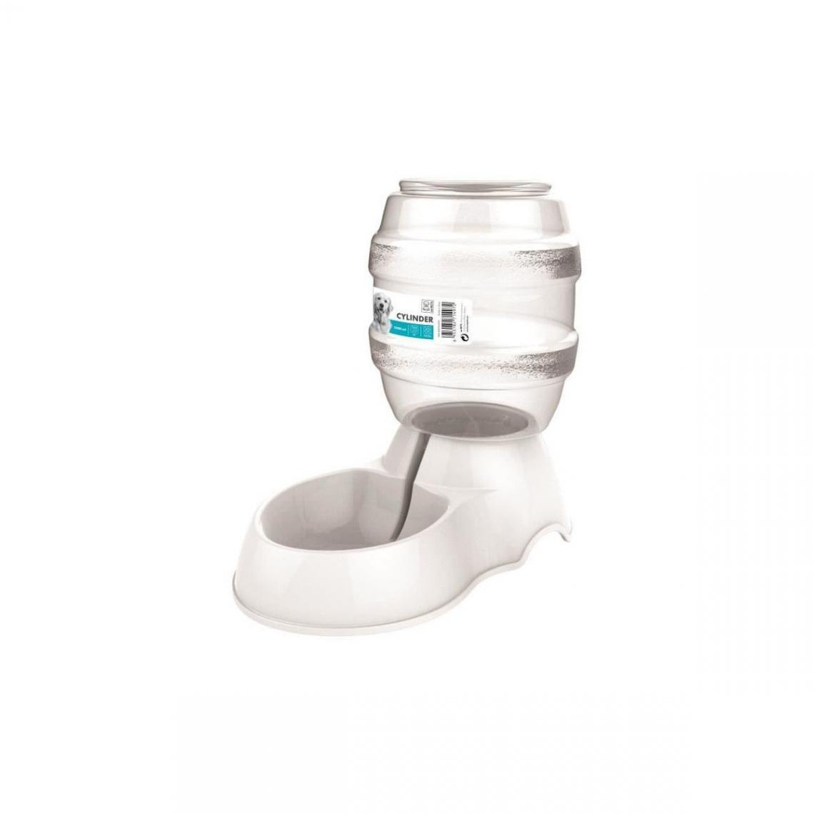 Mpets - M-PETS Distributeur d'eau Cylinder - 3500ml - Blanc - Pour chien - Gamelle pour chien