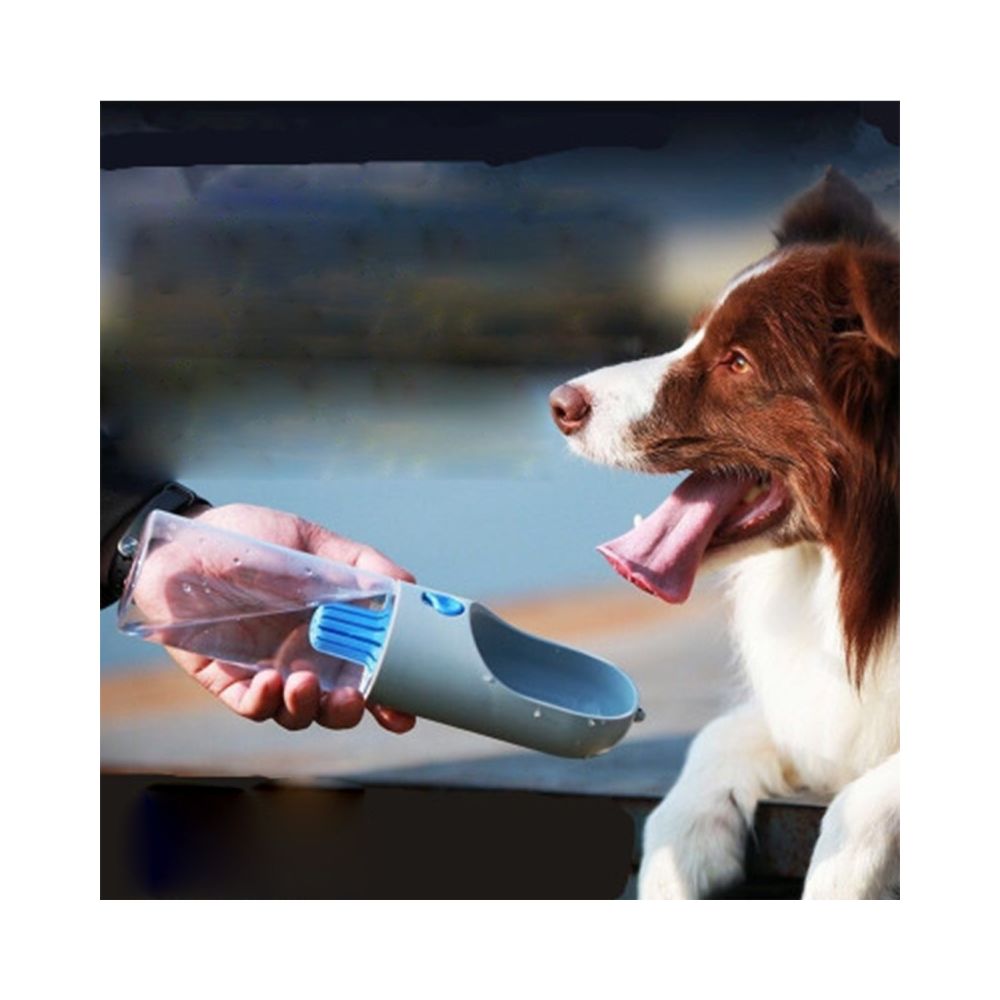 Wewoo - Distributeur d'Eau Animaux gris pour Animal de compagnie de kit d'animal familier voyagent fontaine d'eau, chien portatif extérieur / bouteille 400ml de - Gamelle pour chien