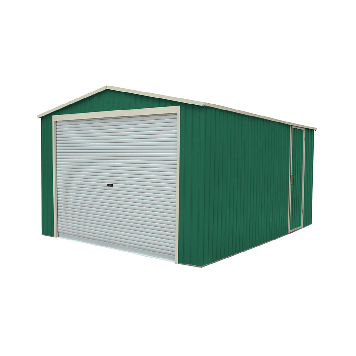 Gardiun - Garage Voiture Métallique Gardiun Essex - 19,5 m² Extérieur 576x338x243 cm Vert - Garages en métal