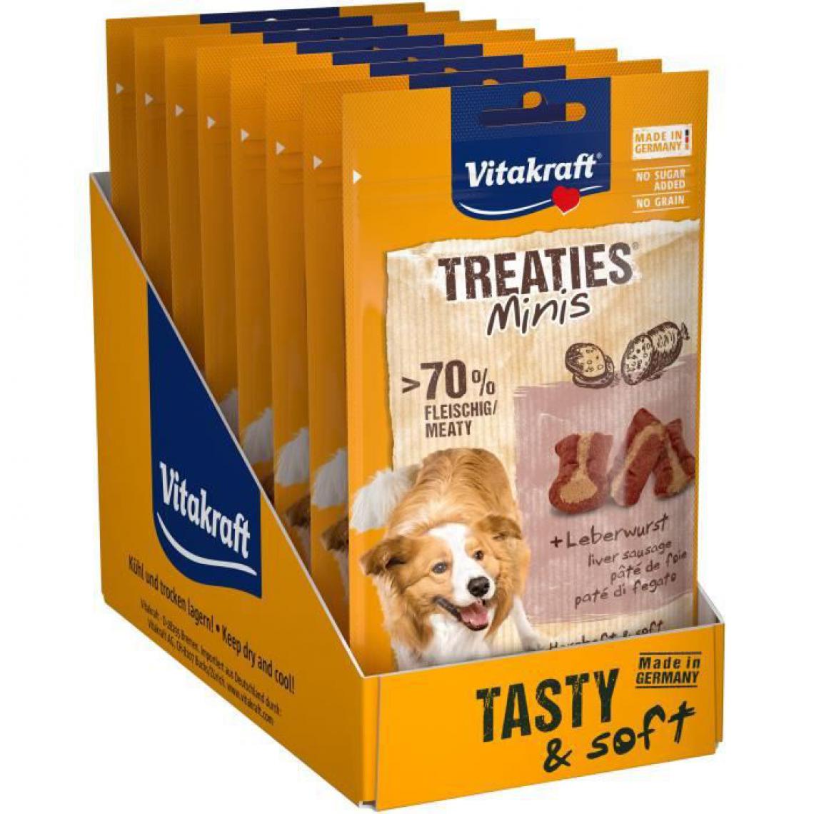 Vitakraft - VITAKRAFT Treaties Mini Friandise pour chien au Pâté de foie - Lot de 8x 48 g - Croquettes pour chien