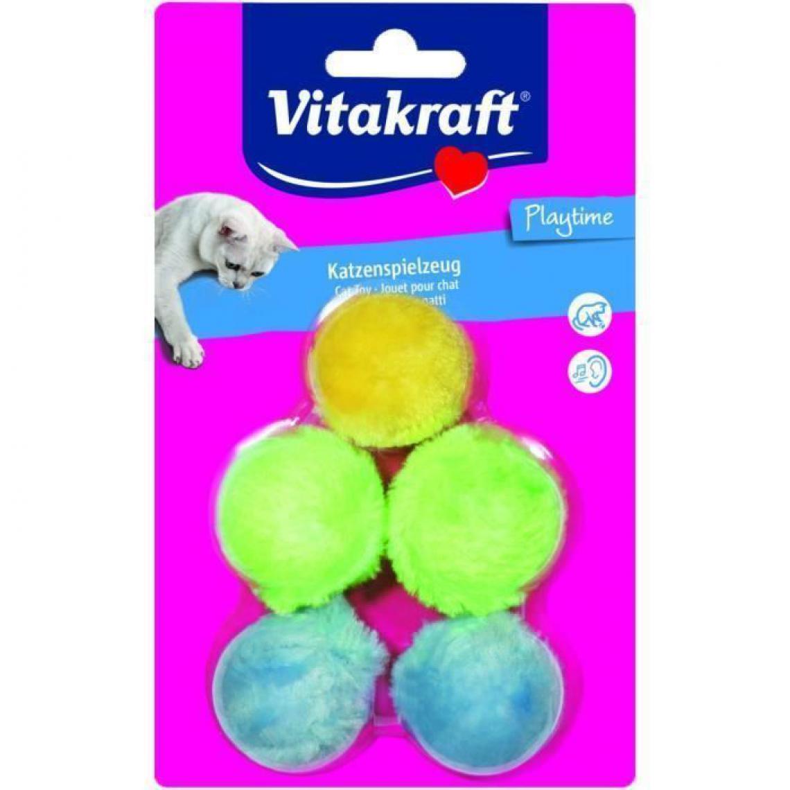 Vitakraft - VITAKRAFT For You Balles peluches - Chat - x 5 - Jouet pour chien