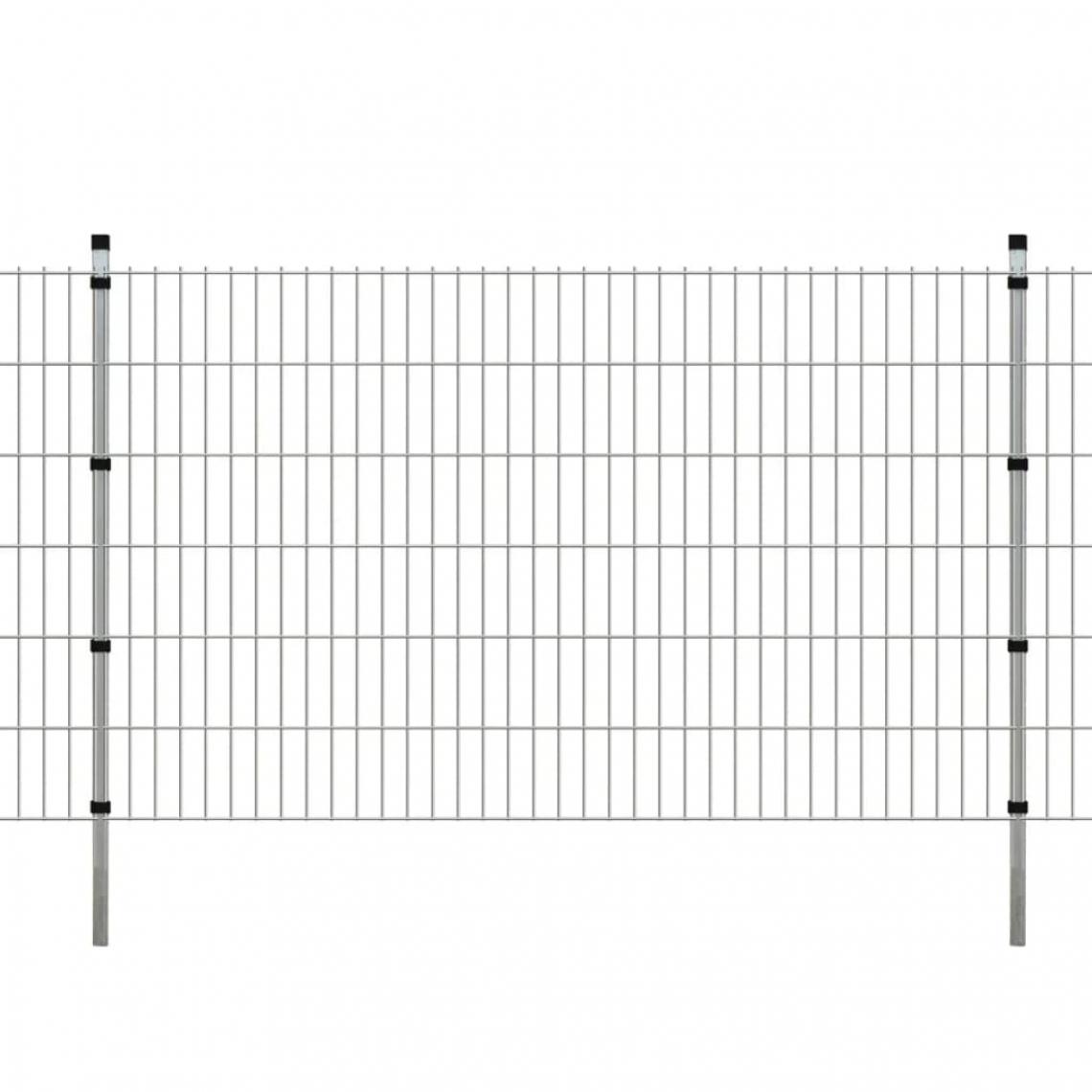 Vidaxl - vidaXL Panneaux et poteaux de clôture 2D pour jardin 2008x1230 mm 4 m - Panneaux et treillis