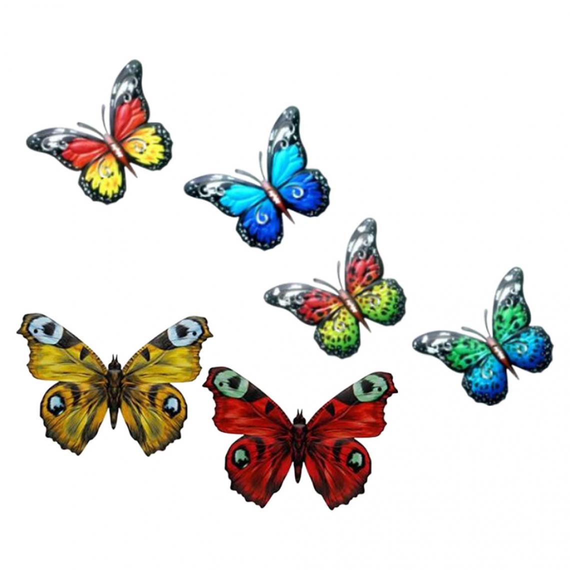 marque generique - ation murale à suspendre papillon en métal - Panneaux et treillis