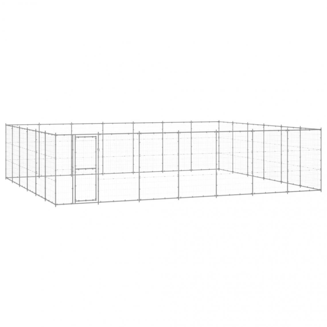 Helloshop26 - Chenil extérieur cage enclos parc animaux chien extérieur acier galvanisé 50,82 m² 02_0000424 - Clôture pour chien