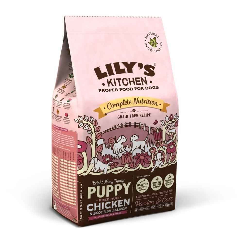 marque generique - Croquettes Sans Céréales au Poulet Fermier et au Saumon pour Chiots - Lily's Kitchen - 2,5Kg - Croquettes pour chien