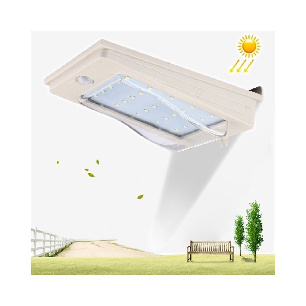 Wewoo - LED Avec panneau solaire blanc 3W 25 LEDs SMD2835 270 LM 6500K Lumière Capteur de Mouvement Murale Extérieure avec Solaire, DC 12V - Eclairage solaire