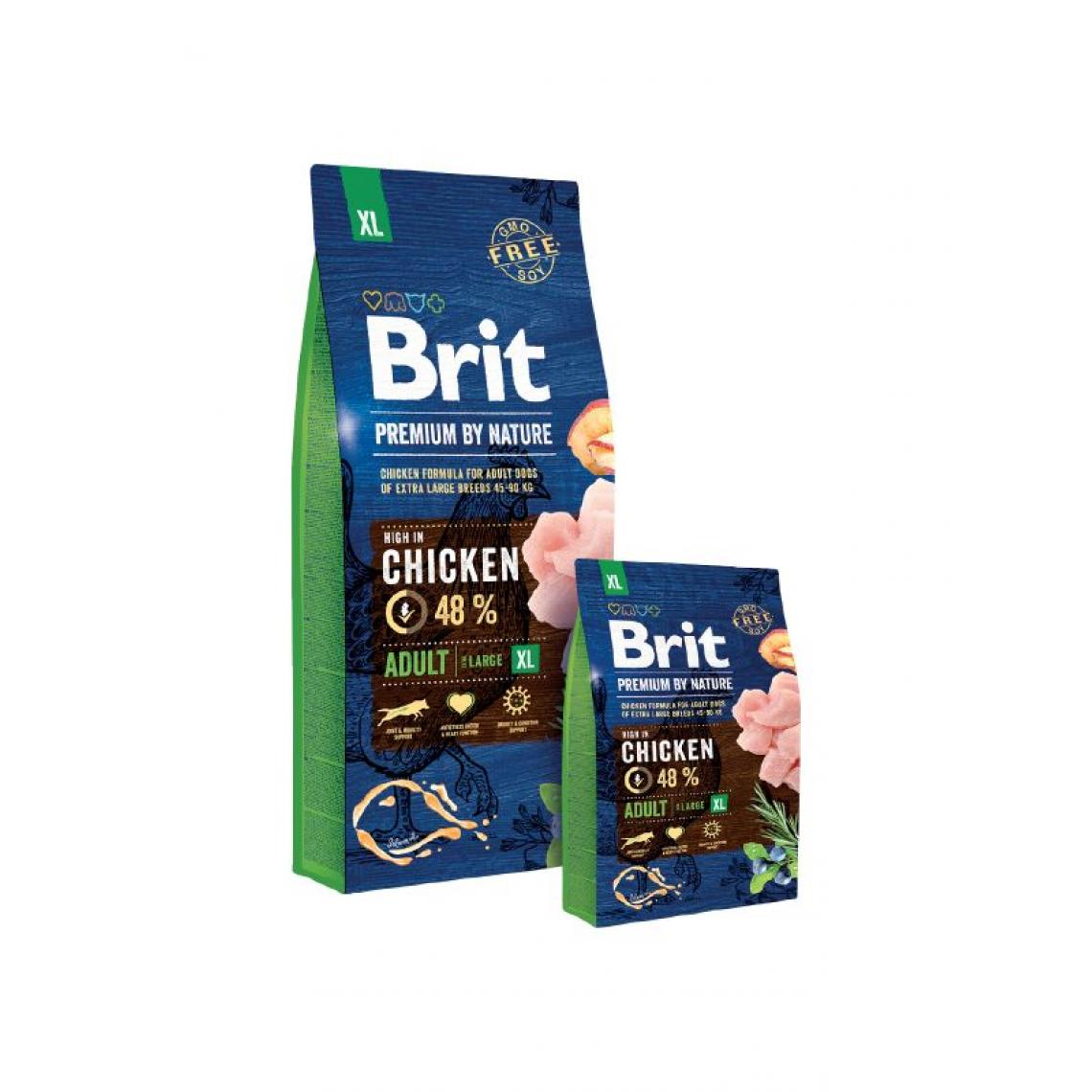Brit - Brit Premium by Nature Adult XL 15kg Poulet, Saumon - Croquettes pour chien