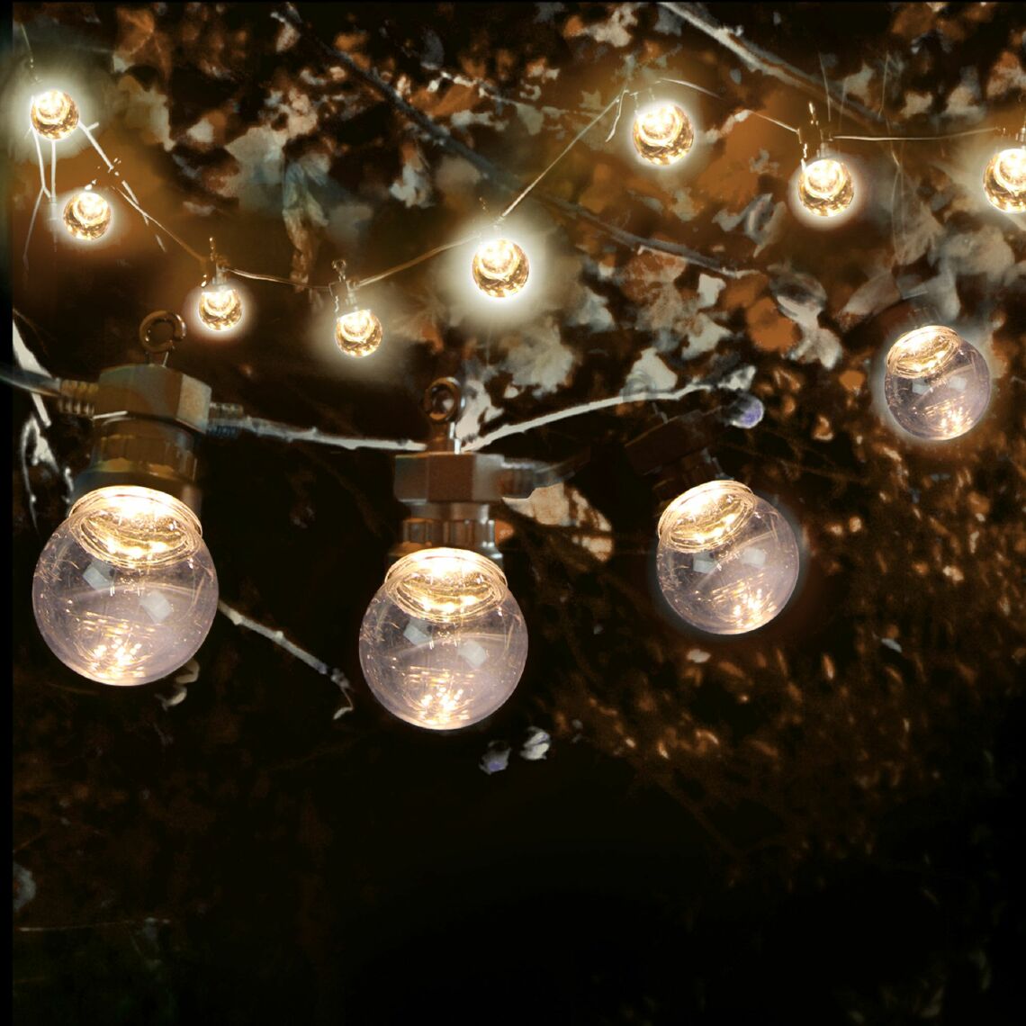Skylantern - Guirlande Guinguette 3M Transparente LED - Lampadaire