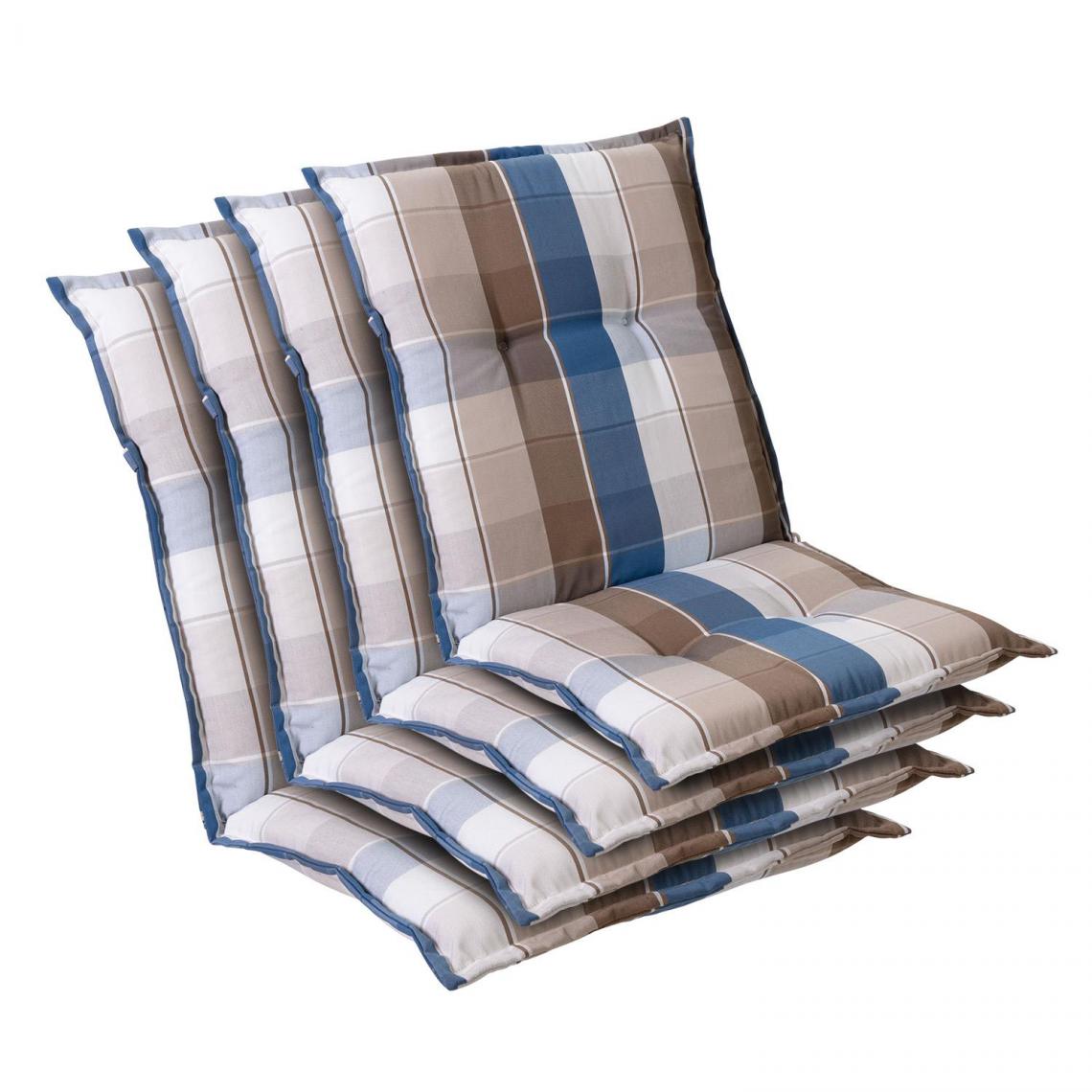 Blumfeldt - Prato coussin de fauteuil dossier bas Polyester 50x100x8cm - Brun - Coussins, galettes de jardin