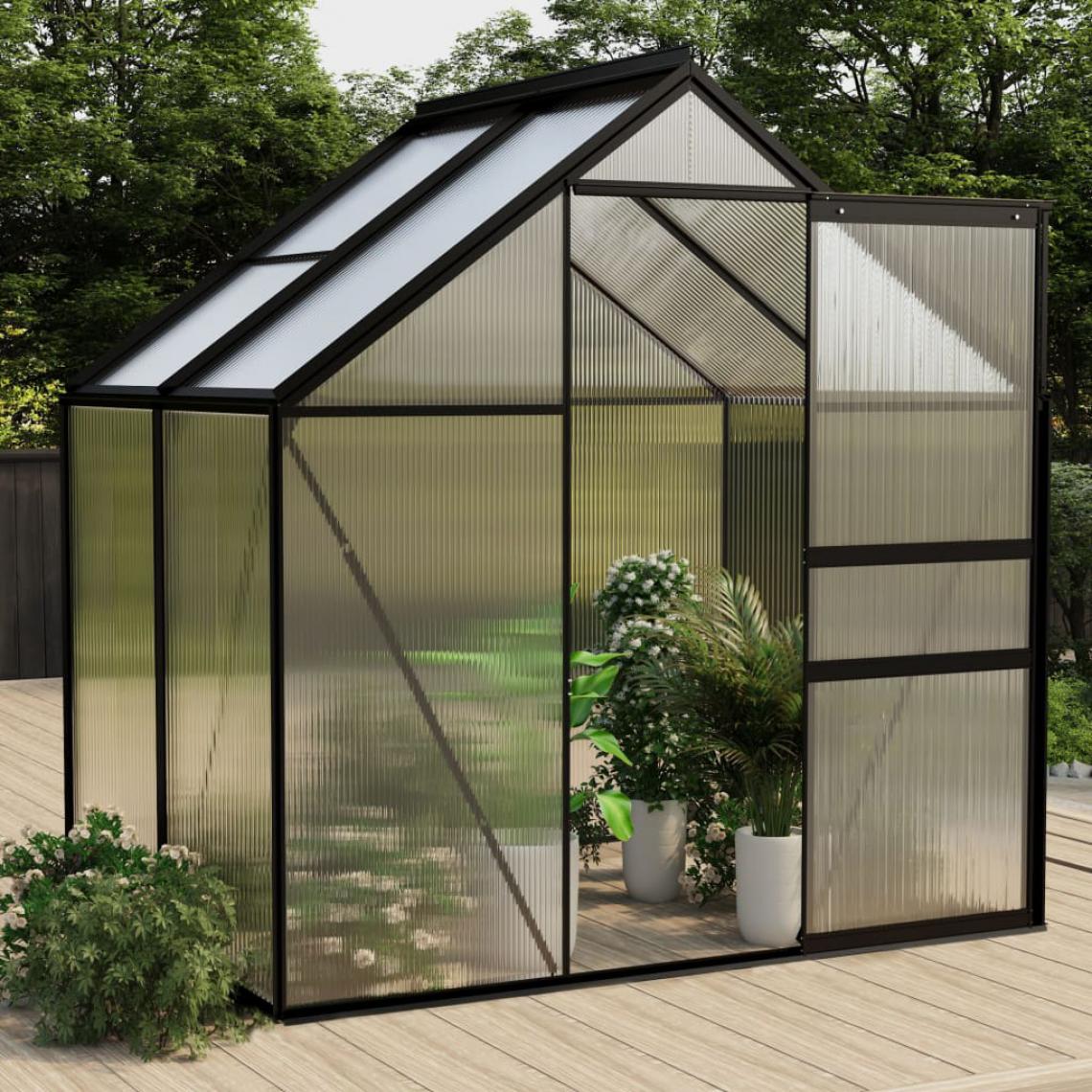 Icaverne - Joli Jardinage categorie Suva Serre Anthracite Aluminium 2,47 m² - Serres en verre
