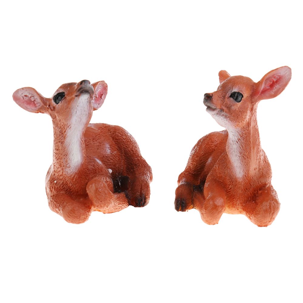 marque generique - Mini Figure de cerfs mignons - Petite déco d'exterieur