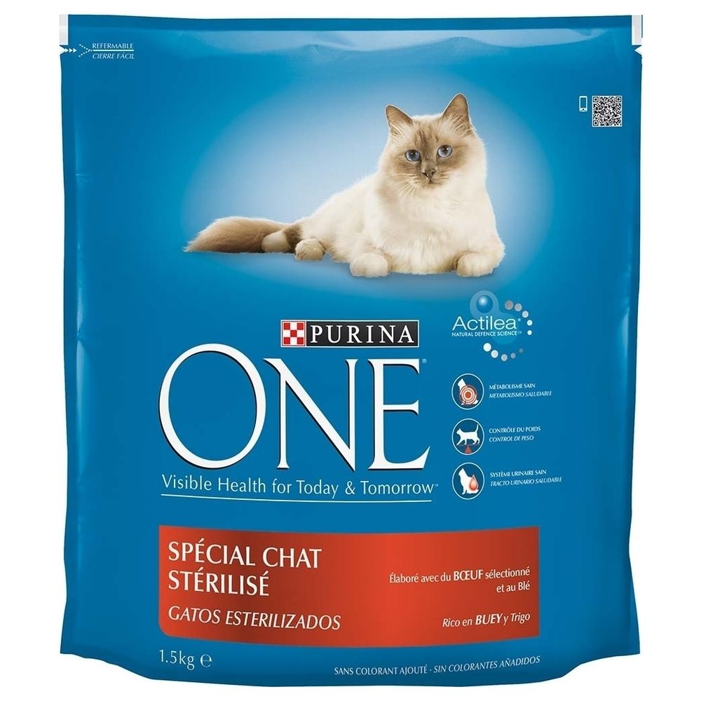Purina One - PURINA ONE Croquettes pour chat au boeuf 1,5kg - Croquettes pour chat