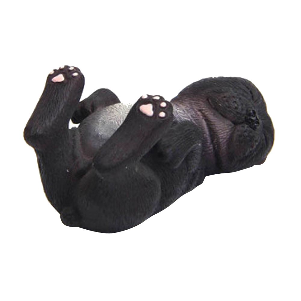 marque generique - dormant statue de chien modèle de table à la maison accessoires de voiture décorations b noir - Petite déco d'exterieur